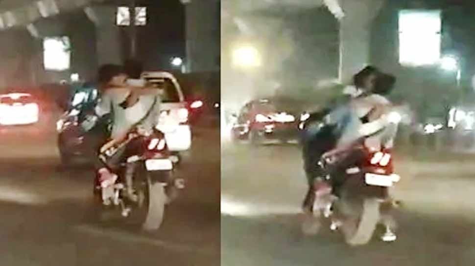 Young man from UP arrested for ‘kissing act’ on running bike