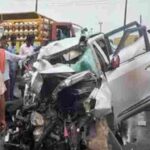 Road Accident: Truck collided with a car, two people of the same family, including a woman, died and three were injured